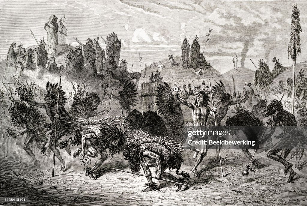 Native American bison dance