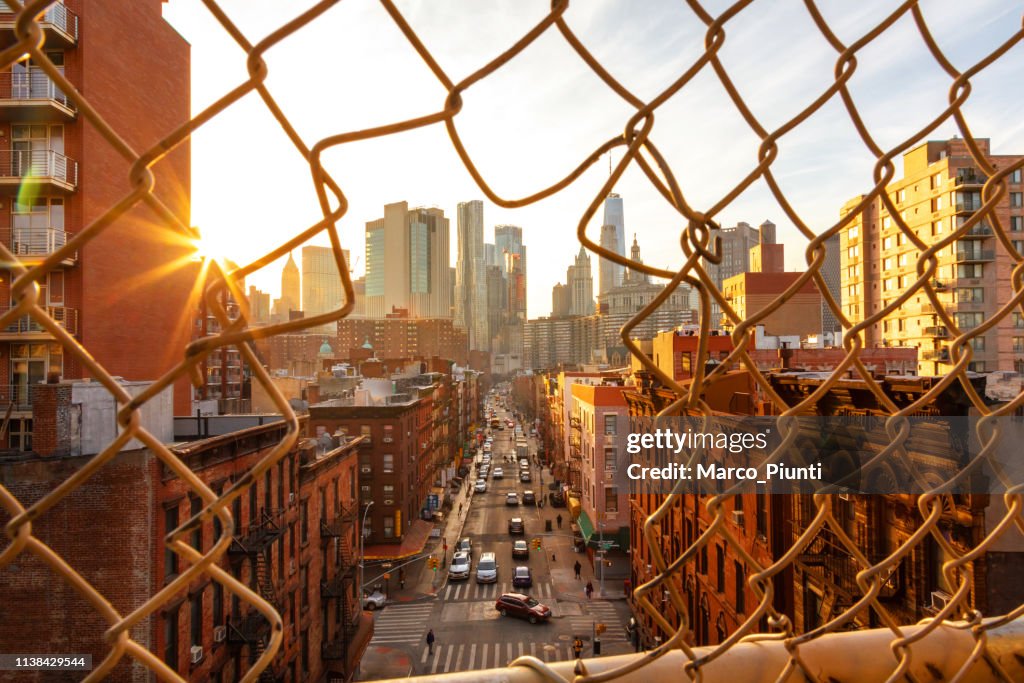 Lower Manhattan cityscape