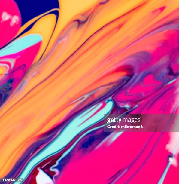 abstract multicolor liquid background - nail polish stock pictures, royalty-free photos & images
