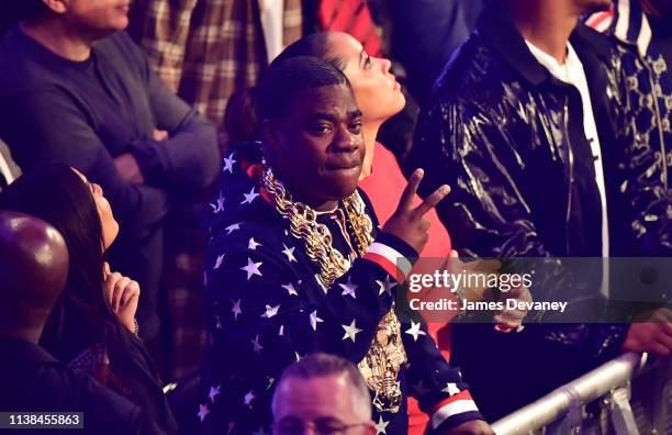 Tracy Morgan attends WBO welterweight title fight between Terence Crawford and Amir Khan at Madison Square Garden on April 20, 2019 in New York City.