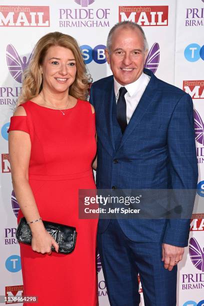 Kirsty Bull and Steve Bull attend The Pride of Birmingham Awards, in partnership with TSB at University of Birmingham on March 26, 2019 in...