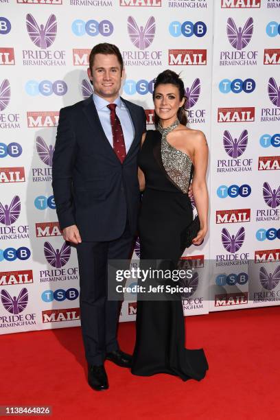 Kym Marsh and Scott Ratcliff attend The Pride of Birmingham Awards, in partnership with TSB at University of Birmingham on March 26, 2019 in...