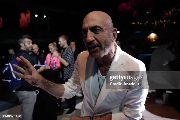 Serhat Hacipasalioglu who will represent San Marino in the Eurovision Song Contest speaks during an exclusive interview in Madrid, Spain on April 21,...