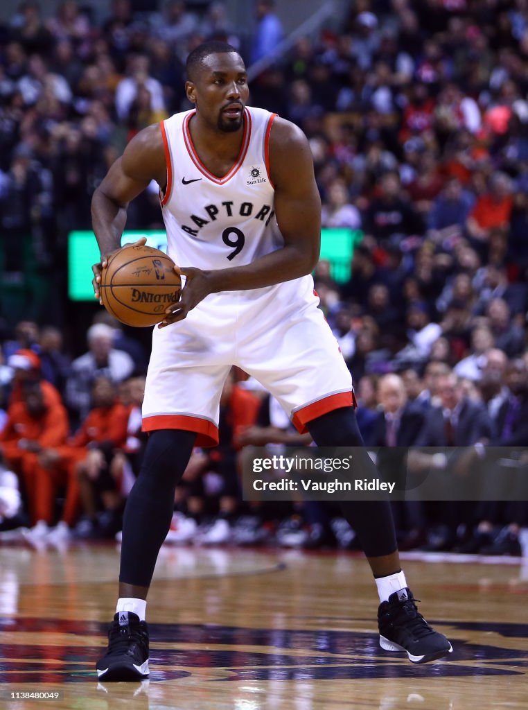 Ibaka Raptors Serge Ibaka of the Toronto Raptors dribbles the ball during the... News ...