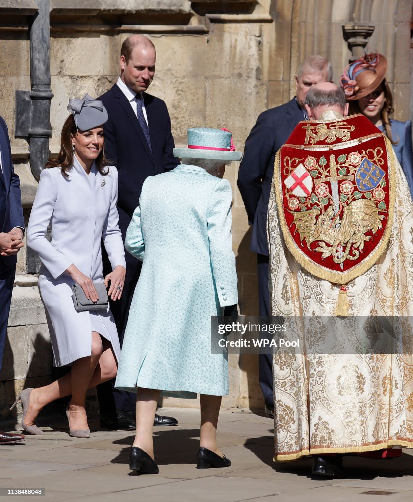 The Royal Family Attend Easter Service At St George's Chapel, Windsor