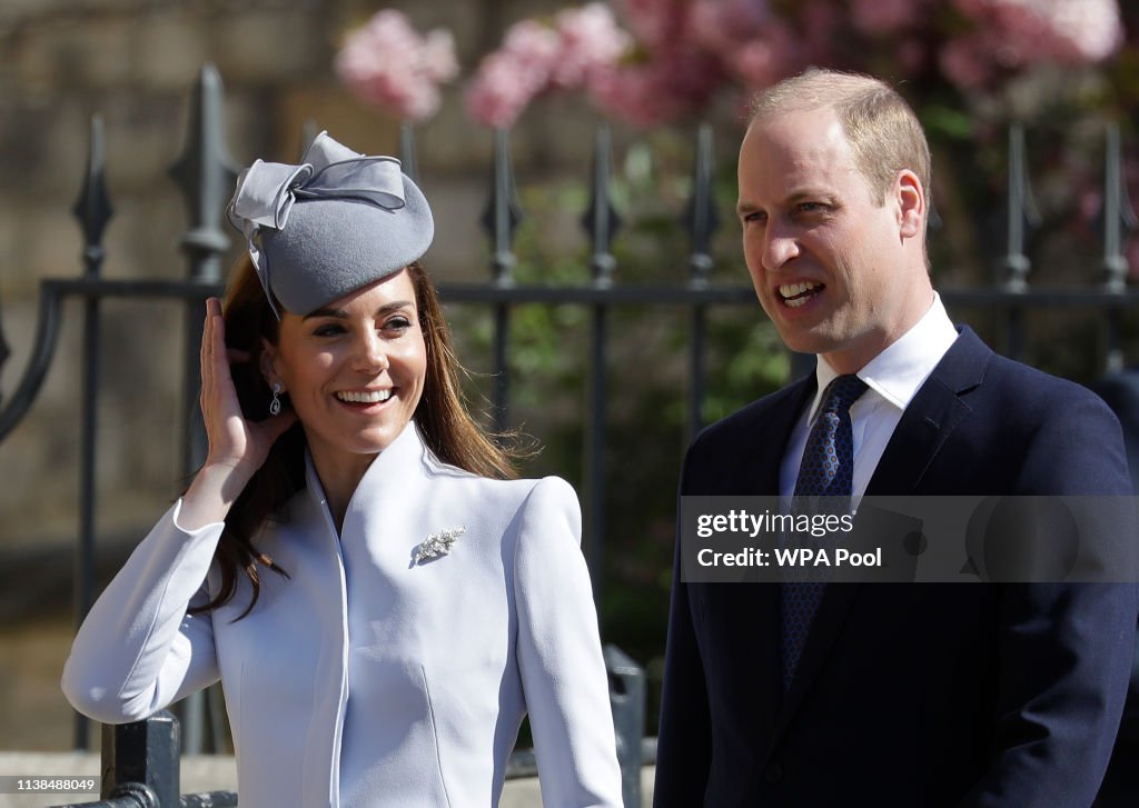 The Royal Family Attend Easter Service At St George's Chapel, Windsor