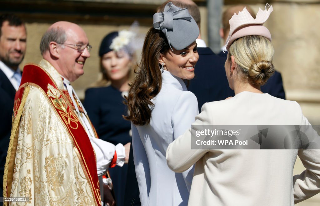 The Royal Family Attend Easter Service At St George's Chapel, Windsor