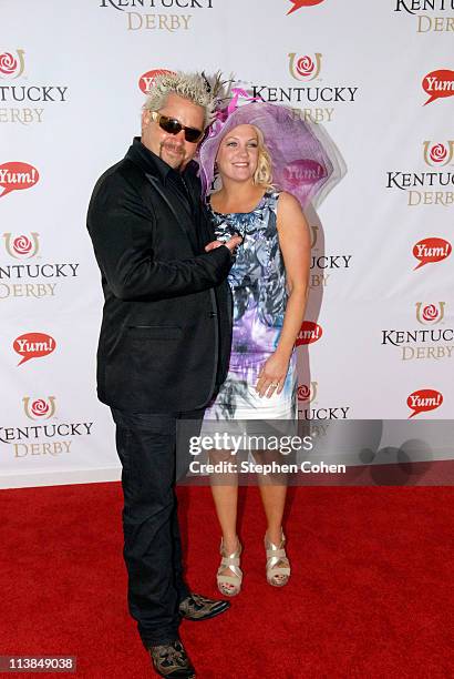 Guy Fieri and Lori Fieri attends The Kentucky Derby at Churchill Downs on May 7, 2011 in Louisville, Kentucky.