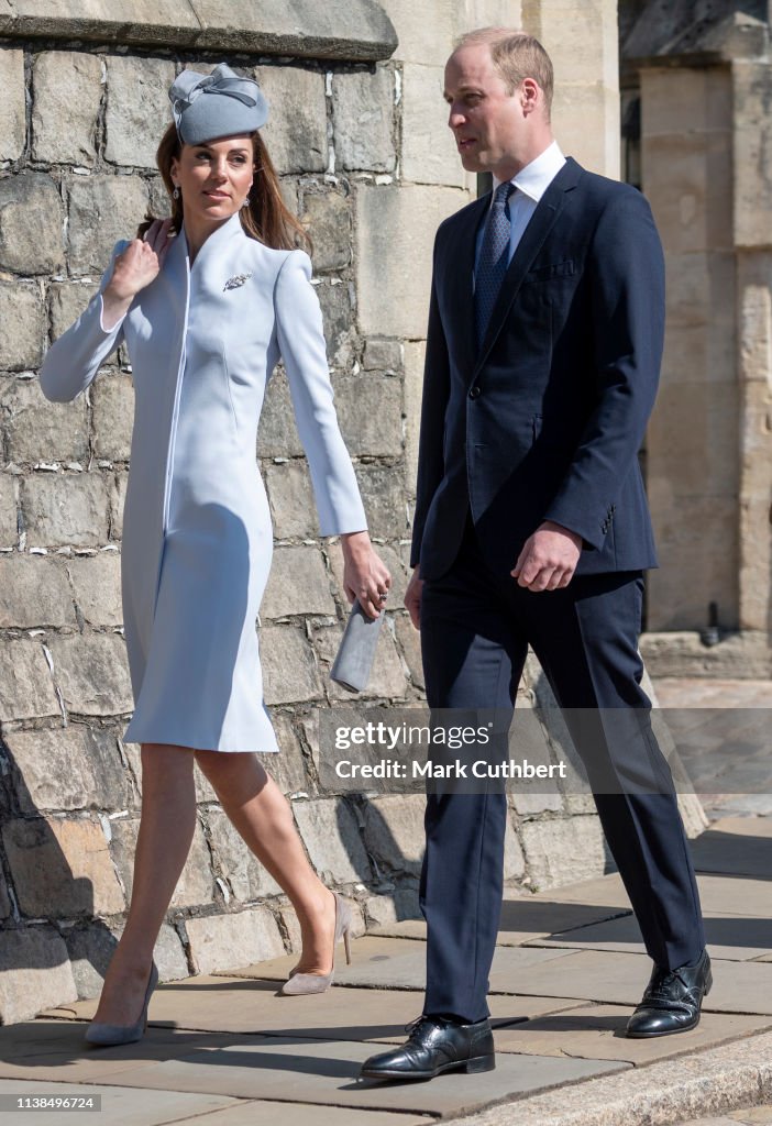 The Royal Family Attend Easter Service At St George's Chapel, Windsor