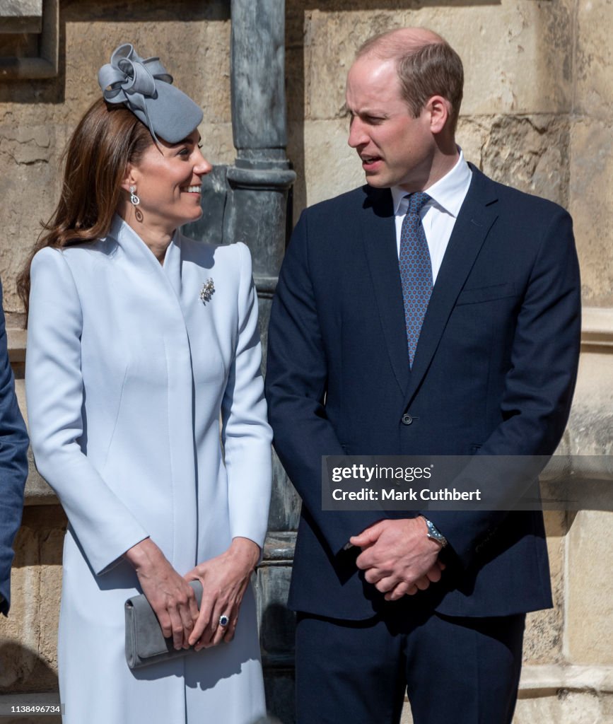 The Royal Family Attend Easter Service At St George's Chapel, Windsor
