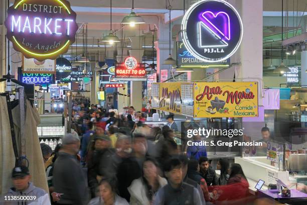 grand central market-los angeles - grand central market los angeles stock-fotos und bilder