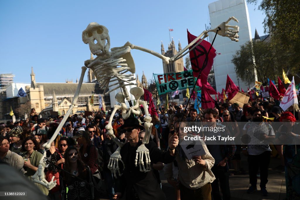 Easter Riots Protesters gather at Parliament Square in Westminster as the... News ...