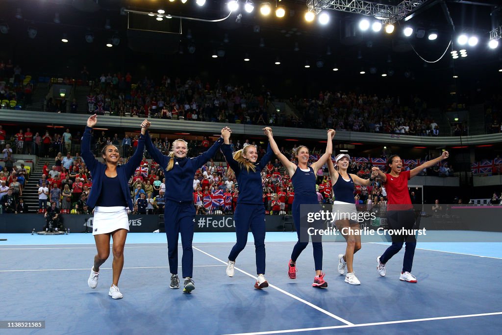 Great Britain v Kazakhstan - Fed Cup: Day 2
