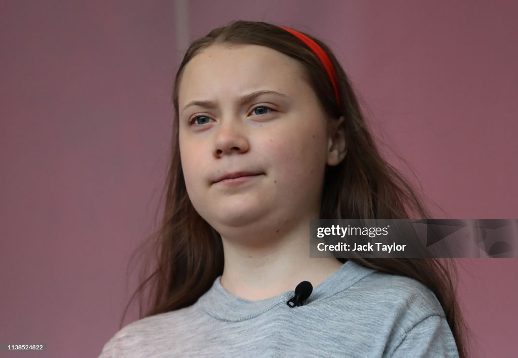 Climate Change Activist Greta Thunberg Meets Extinction Rebellion Members