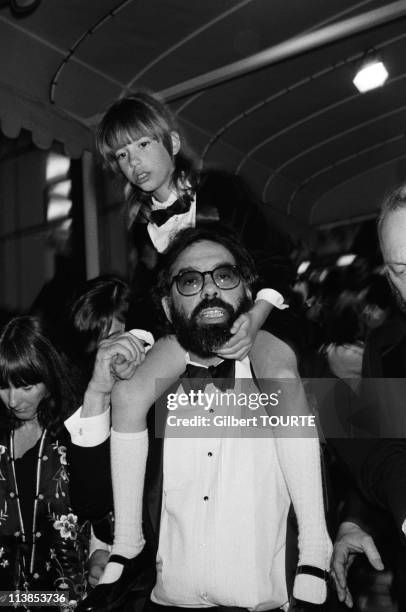 Francis Ford Coppola with his daughter Sofia during the Cannes Film Festival in 1979.