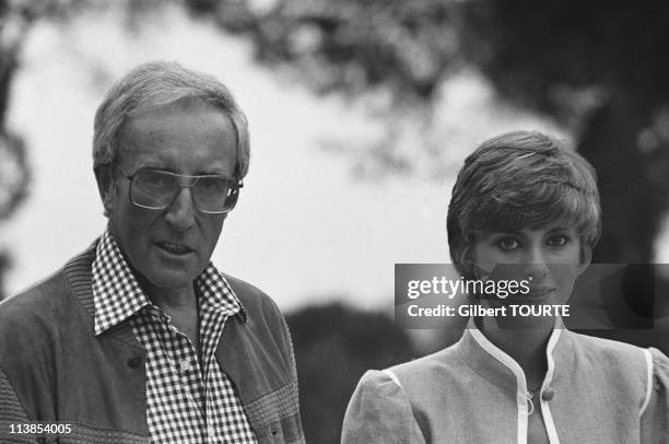 Peter Sellers and his wife Lynne Sellars at Cannes film festival in 1980.