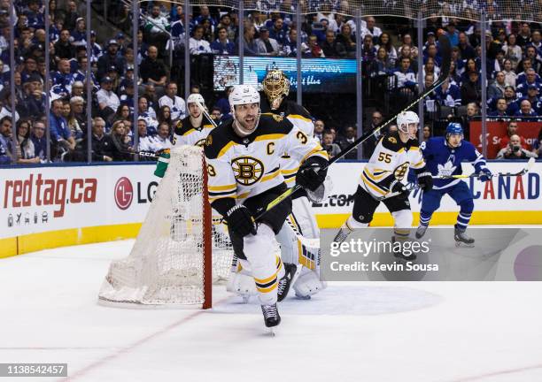 Zdeno Chara of the Boston Bruins skates against the Toronto Maple Leafs during the second period during Game Six of the Eastern Conference First...