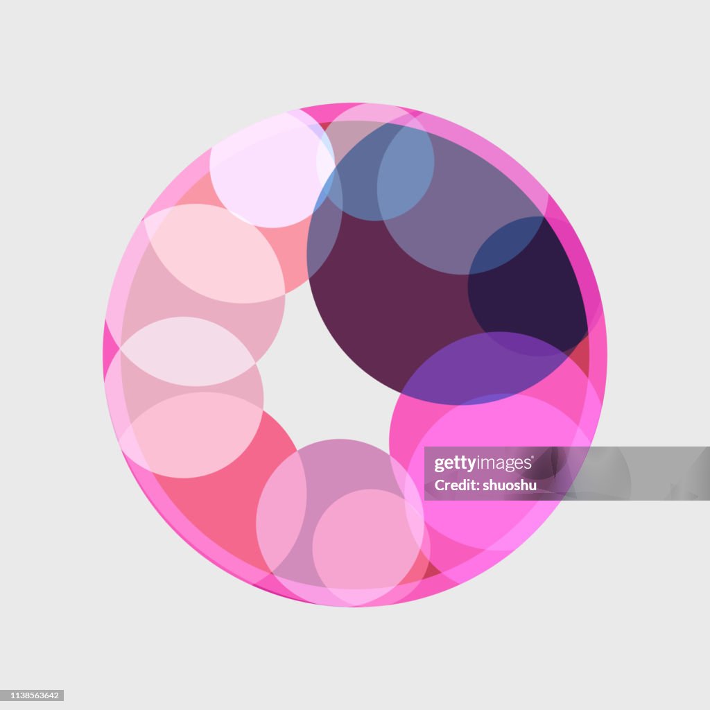 Translucent Circle Pattern Color Transparency Circle With Curve Pattern For Design High-Res Vector ...
