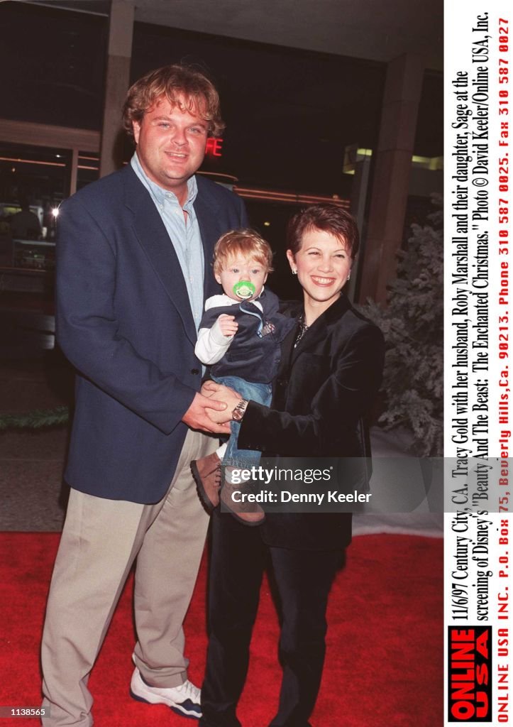 Century City, CA. Tracy Gold with her husband, Roby Marshall and