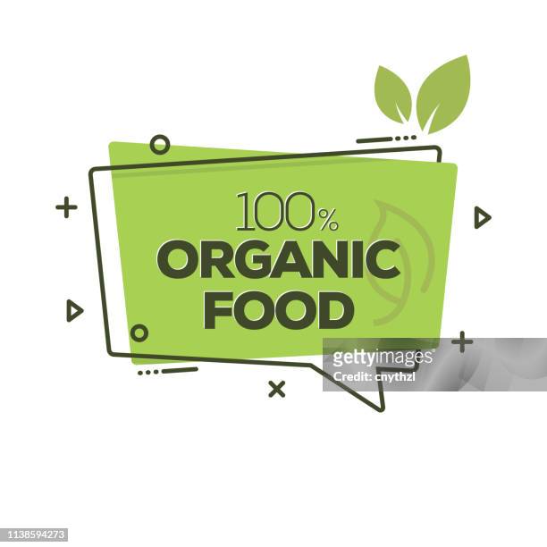 ilustraciones, imágenes clip art, dibujos animados e iconos de stock de insignia de comida orgánica - ecosistema