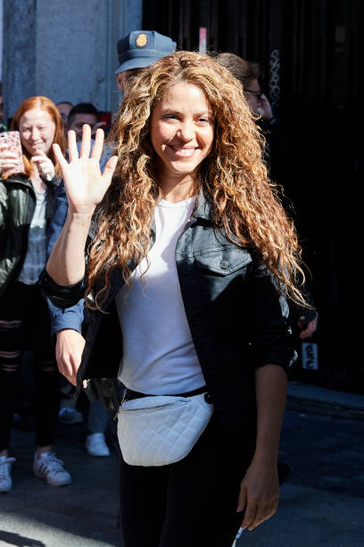 Shakira attends court for plagiarising the song 'La Bicicleta' on March 27, 2019 in Madrid, Spain.