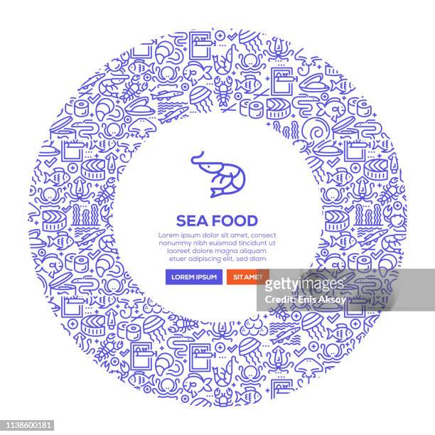 ilustrações, clipart, desenhos animados e ícones de bandeira do alimento de mar - uge