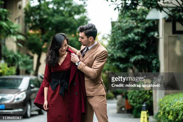 she's dating a true gentleman - charming men stock pictures, royalty-free photos & images