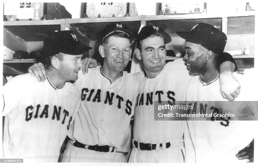Four Giants In The Locker Room