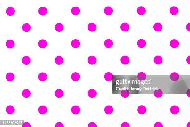 pink polka dots - polka dot stock pictures, royalty-free photos & images