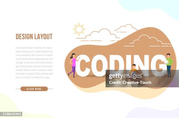 design layout - developer team stock illustrations