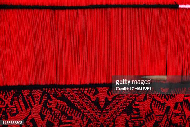 details of jalq'a weaving bolivia - loom stock pictures, royalty-free photos & images