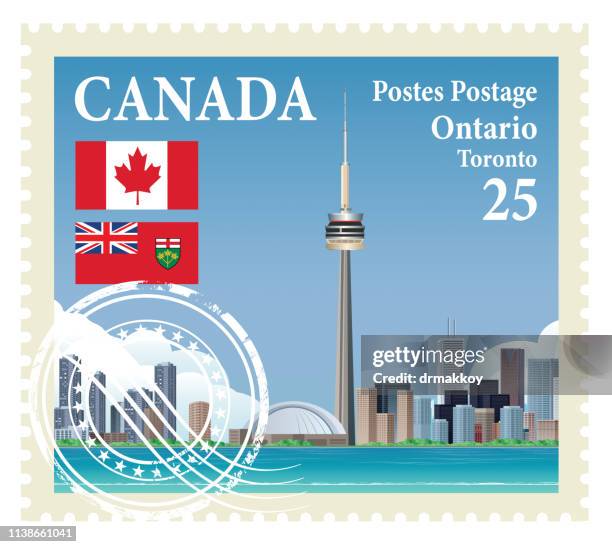 toronto stamp and canada - toronto stock illustrations