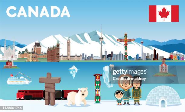 canada - quebec city stock illustrations