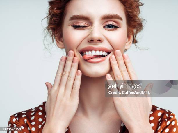 beautiful woman - toothy smile stock pictures, royalty-free photos & images