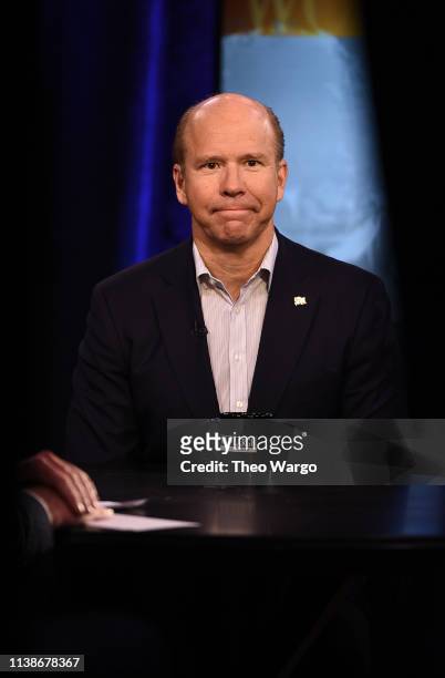 Presidential candidate John Delaney attends a taping of "WSJ At Large with Gerry Baker" at Fox Business Network Studios on March 27, 2019 in New York...