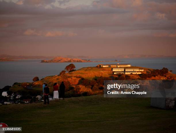 view of north head from mount victoria - amos chapple stock pictures, royalty-free photos & images