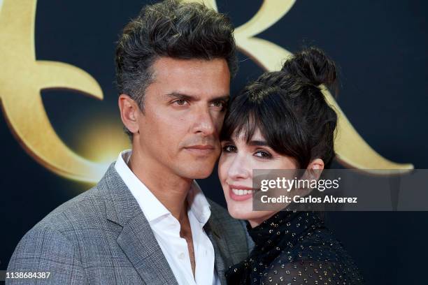 Actress Paz Vega and husband Orson Salazar present L'OR Barista coffee espresso system at San Fernando Museum on March 27, 2019 in Madrid, Spain.