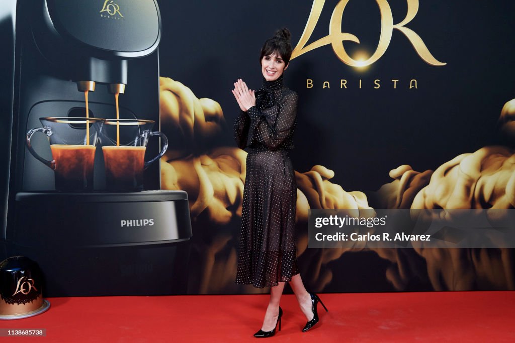 Actress Paz Vega presents L'OR Barista coffee espresso system at San  News Photo - Getty Images