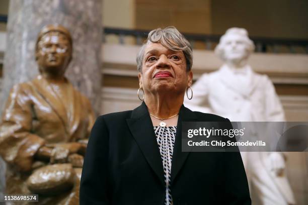 Mathematician and aeronautical engineer Dr. Christine Darden attends an event honoring NASA's 'Hidden Figures,' African-American women mathematicians...