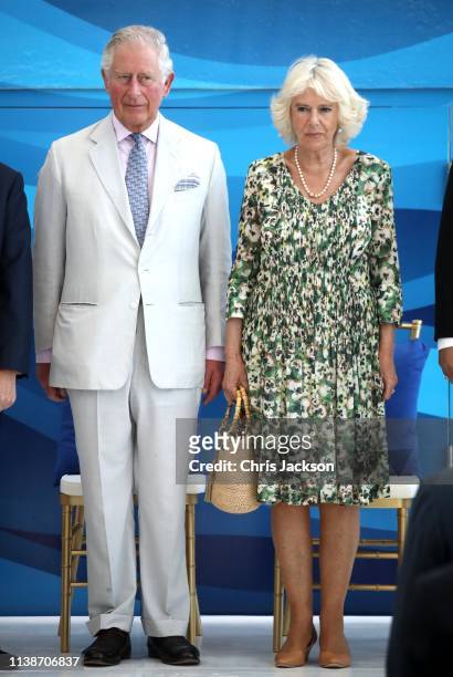 Prince Charles, Prince of Wales and Camilla, Duchess of Cornwall attend the opening the new terminal as they arrive at Owen Roberts International...