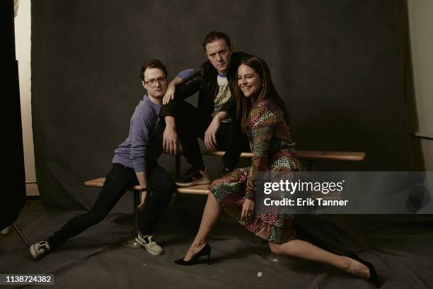 Actors Griffin Newman, Peter Serafinowicz and Yara Martinez, from 'The Tick' are photographed for Vulture on October 5, 2018 in New York City.