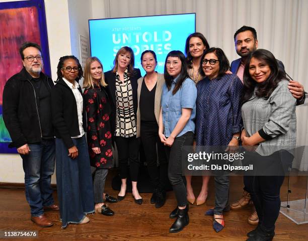 Len Amato, LisaGay Hamilton, Fiona Carter, Jane Rosenthal, Carolyn Mao, Kate Tsang, Katie Holmes, Mira Nair, Kal Penn, and Haifaa Al Mansour attend...