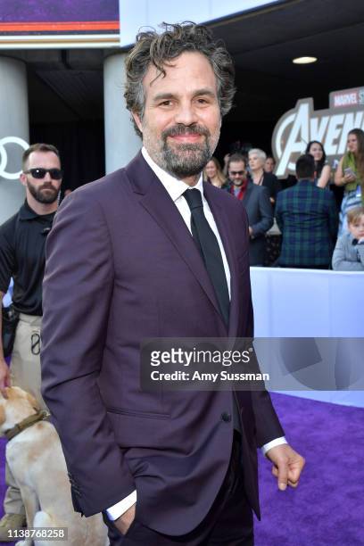 Mark Ruffalo attends the world premiere of Walt Disney Studios Motion Pictures "Avengers: Endgame" at the Los Angeles Convention Center on April 22,...