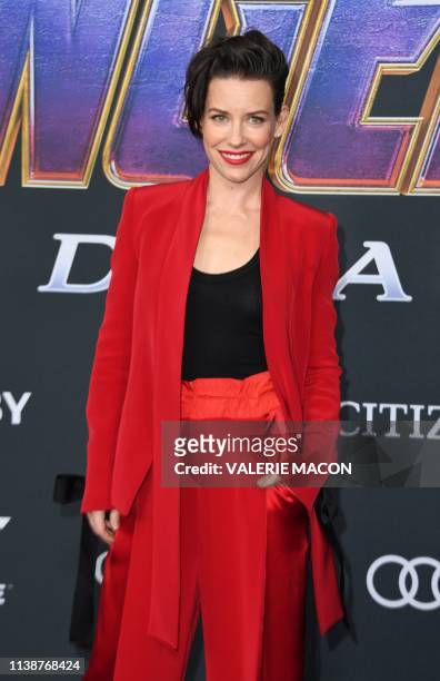 Canadian actress Evangeline Lilly arrives for the World premiere of Marvel Studios' "Avengers: Endgame" at the Los Angeles Convention Center on April...