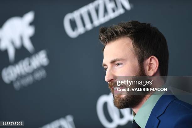 Actor Chris Evans arrives for the World premiere of Marvel Studios' "Avengers: Endgame" at the Los Angeles Convention Center on April 22, 2019 in Los...