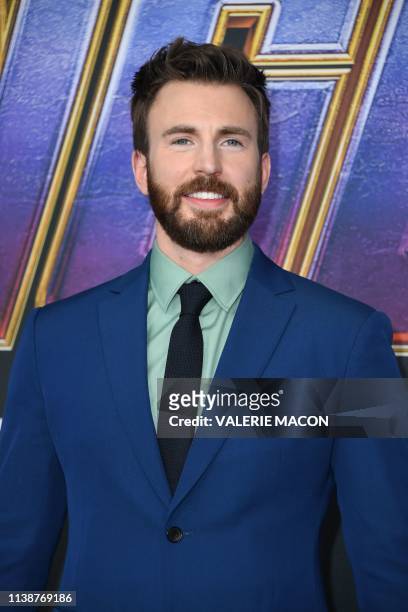 Actor Chris Evans arrives for the World premiere of Marvel Studios' "Avengers: Endgame" at the Los Angeles Convention Center on April 22, 2019 in Los...