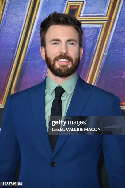 Actor Chris Evans arrives for the World premiere of Marvel Studios' "Avengers: Endgame" at the Los Angeles Convention Center on April 22, 2019 in Los...