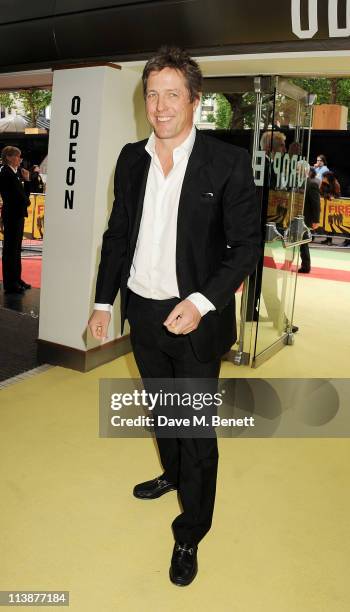 Hugh Grant attends the European Premiere of Fire in Babylon at Odeon Leicester Square on May 9, 2011 in London, England.