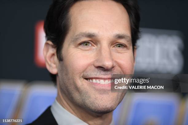 Actor Paul Rudd arrives for the World premiere of Marvel Studios' "Avengers: Endgame" at the Los Angeles Convention Center on April 22, 2019 in Los...