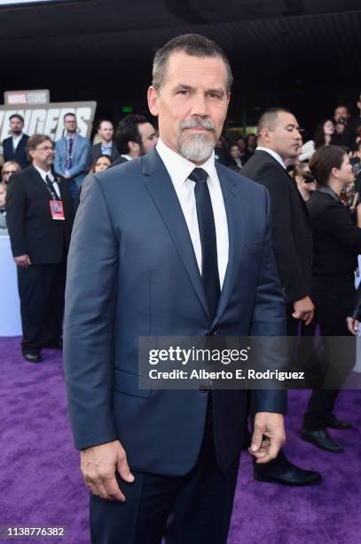 Josh Brolin attends the Los Angeles World Premiere of Marvel Studios' "Avengers: Endgame" at the Los Angeles Convention Center on April 23, 2019 in...